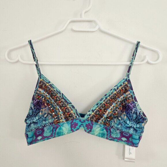 RARE! Camilla Tides Of Aurora Soft Bra Bralette Crop Top Size 1 Small b53E - Picture 2 of 9